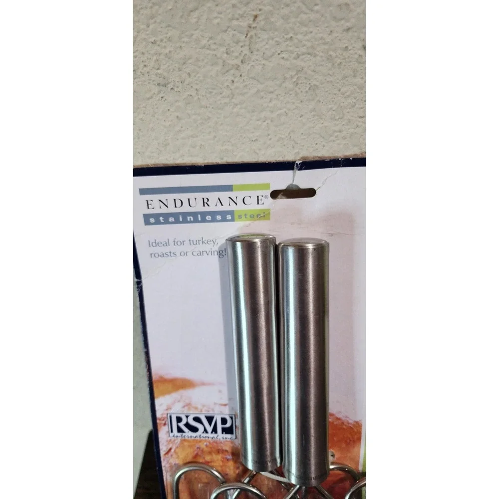 Rsvp Stainless Steel 2 Piece Turkey Lifter Lifting Fork Set USA